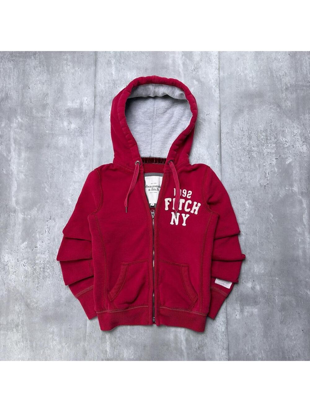 Y2K Abercrombie & Fitch Grunge Skater Thermal Zip Up Hoodie